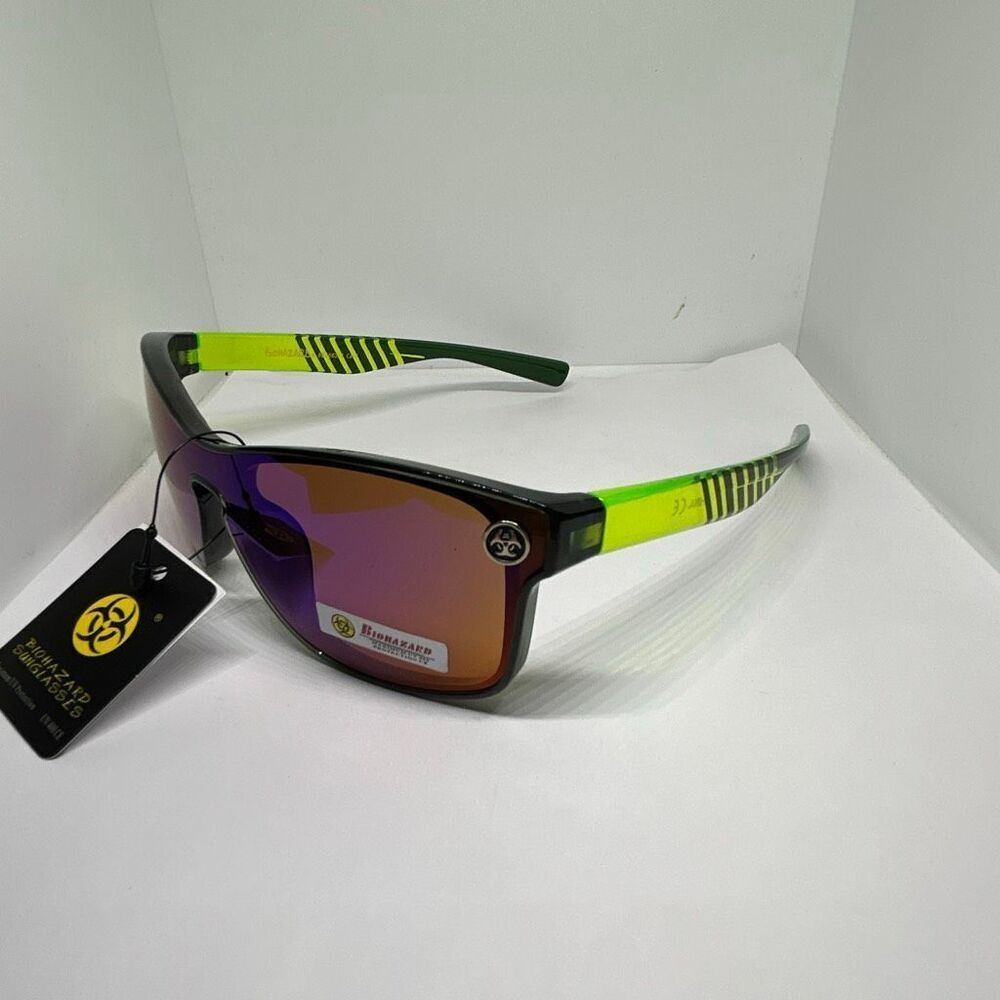 Biohazard Mirrored Lens UV400 Sunglasses